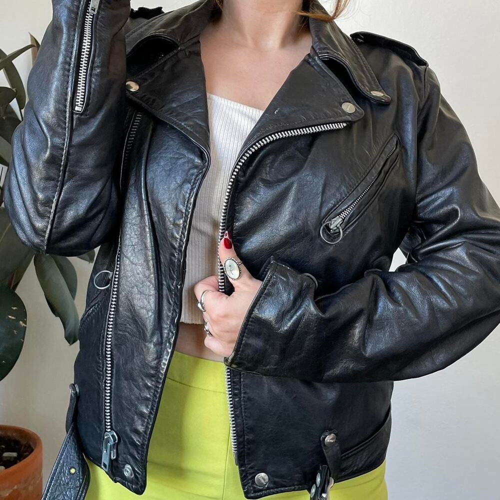 Vintage Brooks Leather Biker Jacket